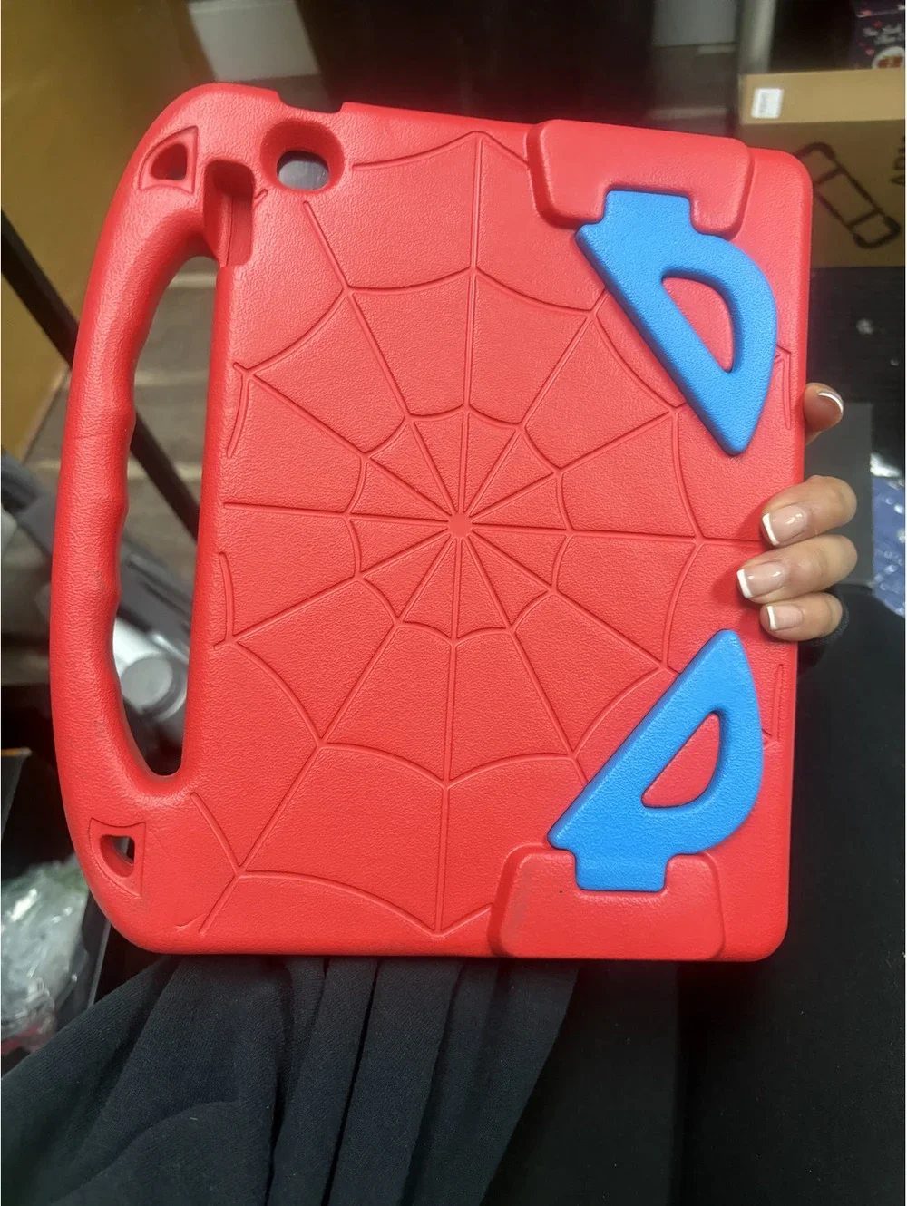 Kids Shockproof Tablet Case Heavy Duty EVA Cover with Handle Spider Theme New